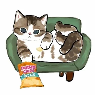 🤍 emoji °~Милые арт котики <3~° Telegram sticker 19 of 32