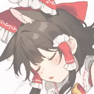 👍 emoji reimu :: @hatateban Telegram sticker 23 of 31