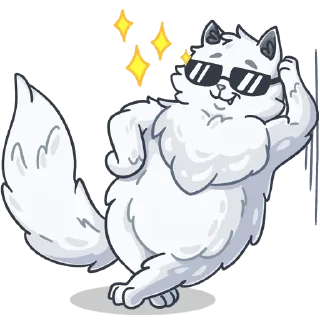 😎 emoji Снежок 😼 by dexteroq Telegram sticker 4 of 15