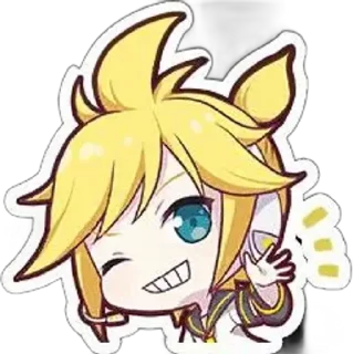 🌟 emoji -: ✧ :-゜len kagamine・． Telegram sticker 6 of 29
