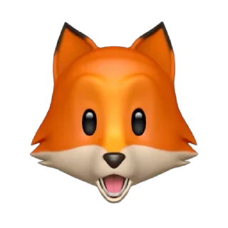 😦 emoji ios fox ➤ @foxy_lex | @TgEmodziBot Telegram sticker 13 of 17