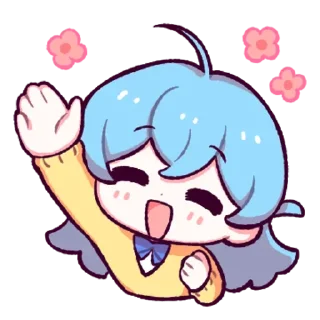 👋 emoji ✿Лили✿ @anime_sticks Telegram sticker 2 of 32