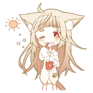 ☀ emoji Некомими–тян @nyasticks Telegram sticker 10 of 41