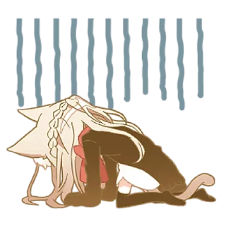 😞 emoji Некомими–тян @nyasticks Telegram sticker 14 of 41