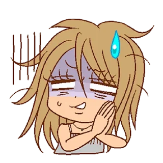 😰 emoji 2000's gyaru  ♡  @ririmoji
  by Bisuko Ezaki (line) Telegram sticker 8 of 32
