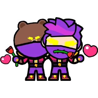 ❤️‍🔥 emoji ClusTy x Line Friends https://store.linefriends.com Telegram sticker 8 of 17