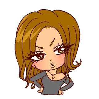 😒 emoji 2000's gyaru  ♡  @ririmoji
  by Bisuko Ezaki (line) Telegram sticker 21 of 32