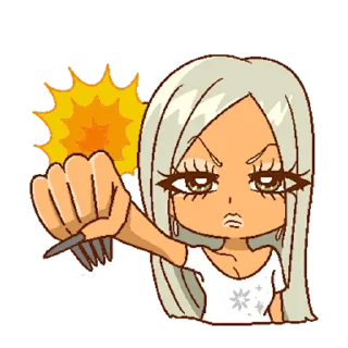 👊 emoji 2000's gyaru  ♡  @ririmoji
  by Bisuko Ezaki (line) Telegram sticker 22 of 32