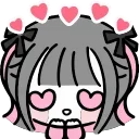😍 emoji HD jirai girl (1)  ♡  @ririmoji
 by CORONE (line) Telegram sticker 9 of 120