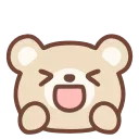 😆 emoji HD pastel bear  ♡  @ririmoji
  by asako (line) Telegram sticker 9 of 40