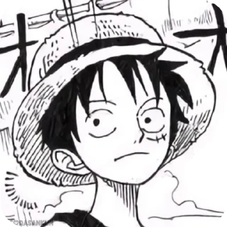 💋 emoji ☆ﾟ⁠.⁠*⁠･⁠｡ﾟLuffy manga @microw Telegram sticker 16 of 31