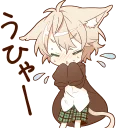 😥 emoji NEKOMIMI boy sticker :: @line_stickers Telegram sticker 20 of 40