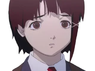 😣 emoji let's all love Lain Telegram sticker 14 of 72