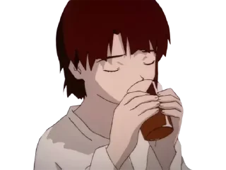 🍷 emoji let's all love Lain Telegram sticker 19 of 72