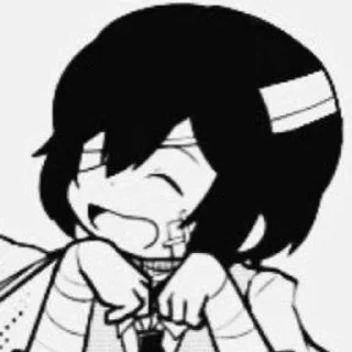 😊 emoji dazai chibi (and more). Telegram sticker 15 of 59