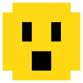 😮 emoji Pixel emoji Telegram sticker 20 of 48