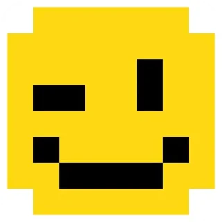😉 emoji Pixel emoji Telegram sticker 15 of 48