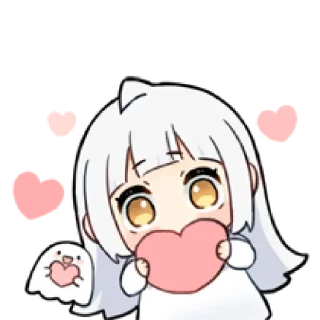Sticker from Призрак-тян ( ˊᵕˋ )  @anime_sticks
