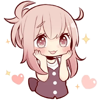 🥰 emoji Коричневая-тян @Nyasticks Telegram sticker 7 of 42