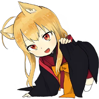 🙃 emoji Лисичка-тян @Nyasticks Telegram sticker 10 of 41