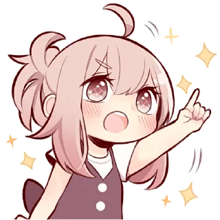 😱 emoji Коричневая-тян @Nyasticks Telegram sticker 8 of 42