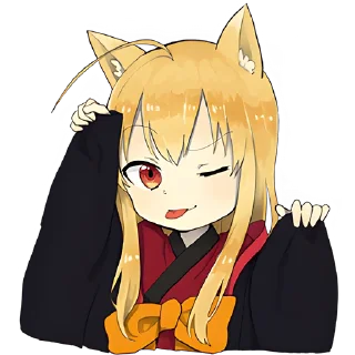 😜 emoji Лисичка-тян @Nyasticks Telegram sticker 6 of 41