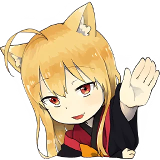 👋 emoji Лисичка-тян @Nyasticks Telegram sticker 13 of 41