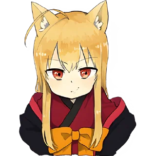 😏 emoji Лисичка-тян @Nyasticks Telegram sticker 23 of 41