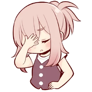 🤦‍♀ emoji Коричневая-тян @Nyasticks Telegram sticker 16 of 42
