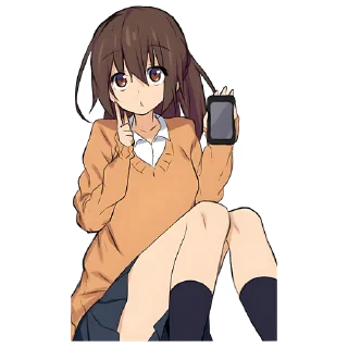 🤫 emoji Томная-тян @Nyasticks Telegram sticker 10 of 41