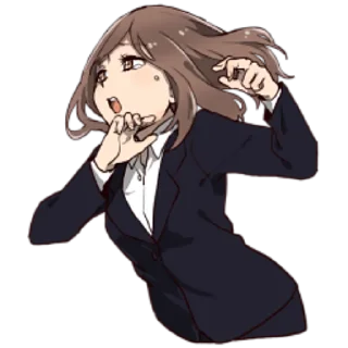 🏃‍♀ emoji Драма-тян @nyasticks Telegram sticker 1 of 41