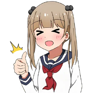 👍 emoji Томная-тян @nyasticks Telegram sticker 18 of 41