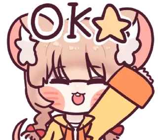 👌 emoji Мышка-тян⁽⁽ଘ( ˊᵕˋ )ଓ⁾⁾ @anime_sticks Telegram sticker 15 of 23