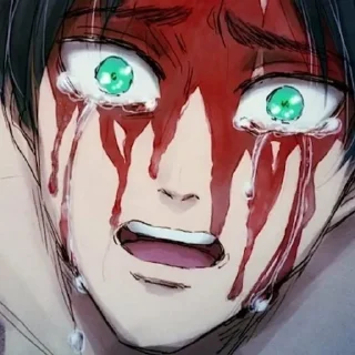 😢 emoji Эрен Йегер Telegram sticker 5 of 9