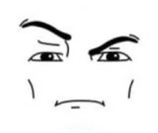 😐 emoji Roblox man face Telegram sticker 14 of 23