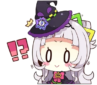 ⁉️ emoji Murasaki Shion @jp_stickers Telegram sticker 21 of 24