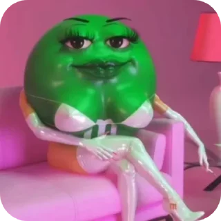 👄 emoji Green M&M by @nourcesse Telegram sticker 11 of 17