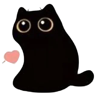 ☺️ emoji cute black cat @fluxstickers Telegram sticker 11 of 38