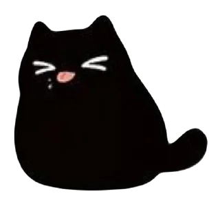 🤪 emoji cute black cat @fluxstickers Telegram sticker 16 of 38