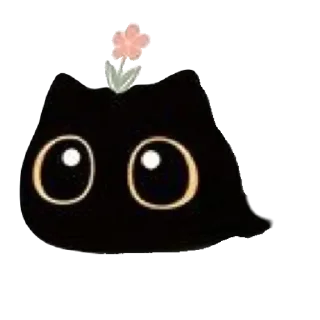 🌸 emoji cute black cat @fluxstickers Telegram sticker 22 of 38