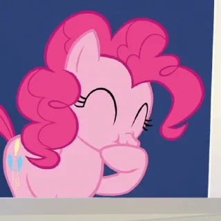 🤫 emoji Pinkie Pie | @MLP_AnimatedStickers Telegram sticker 17 of 50