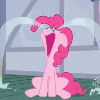 😭 emoji Pinkie Pie | @MLP_AnimatedStickers Telegram sticker 22 of 50
