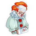 🤕 emoji Pennywise Telegram sticker 17 of 25