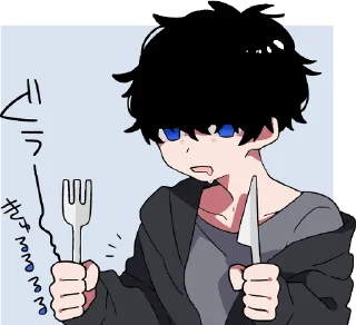 🤤 emoji Mash and tempered boys :: @line_stickers Telegram sticker 13 of 80