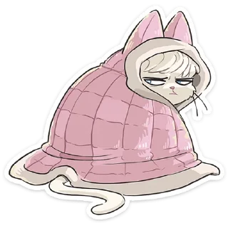 😐 emoji Кошечка Мия :: @stickroom Telegram sticker 13 of 48