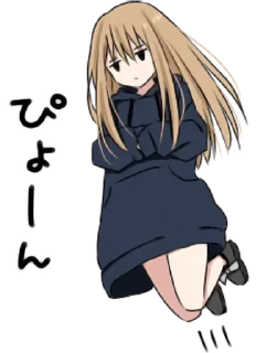 🥺 emoji @anime_stickerr Милая тян Telegram sticker 10 of 30