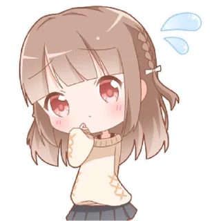 🤔 emoji Милая-тян @nyasticks Telegram sticker 13 of 41