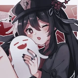 🍷 emoji ху тао💓 Telegram sticker 13 of 51