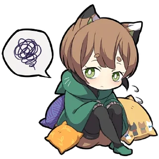 😵‍💫 emoji Черепаховый котёнок @Nyasticks Telegram sticker 20 of 41