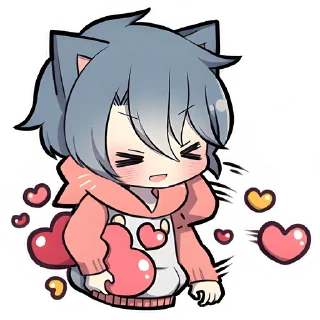 🥰 emoji Котёнок Пепе @Nyasticks Telegram sticker 24 of 41